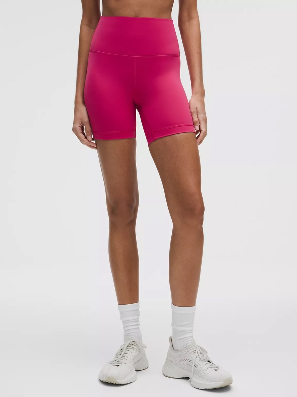 lululemon athletica Wunder train High-Rise Magenta Bike Shorts 6 inch